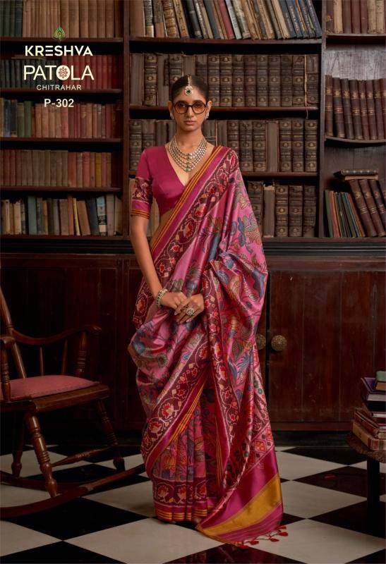 Kreshva patola chitrahar Traditional saree manufacturers in Pune